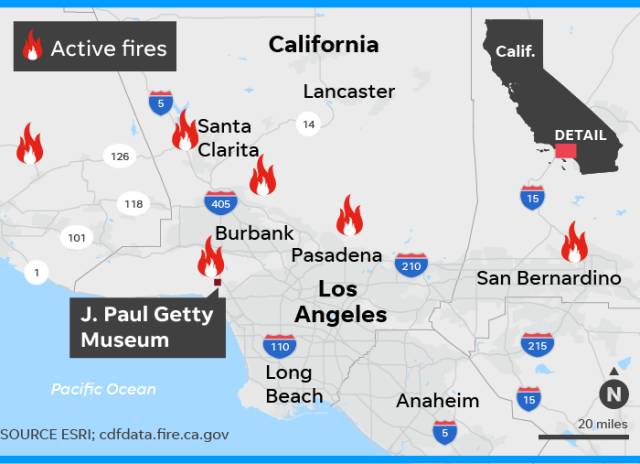 加州大火，美国物流